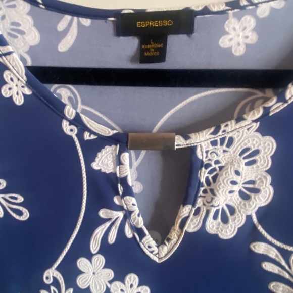 Espresso Blue and White Dress - Picture 3 of 6